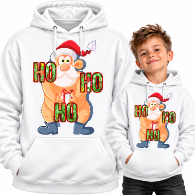BLUZA Z KAPTUREM  ŚWIĄTECZNA HOHOHO 2